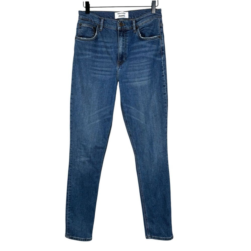 Reformation High & Skinny Jeans Rhine Wash Denim Stretch Women’s Size 28